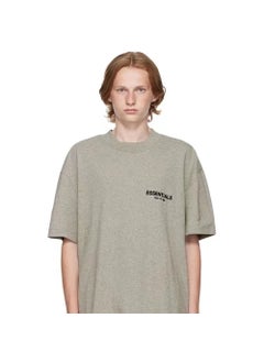 FOG Double Line ESSENTIALS Season 8 SS22 Flocking Loose Large OS Short-sleeved T-shirt Men's High Street Trendy Brand