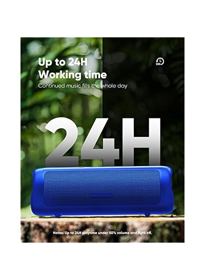 ANKOVO Bluetooth Speaker with HD Sound, Portable Wireless, IPX5 Waterproof, Up to 24H Playtime, TWS Pairing, BT5.3, for Home/Party/Outdoor/Beach, Birthday Gift - Image 3