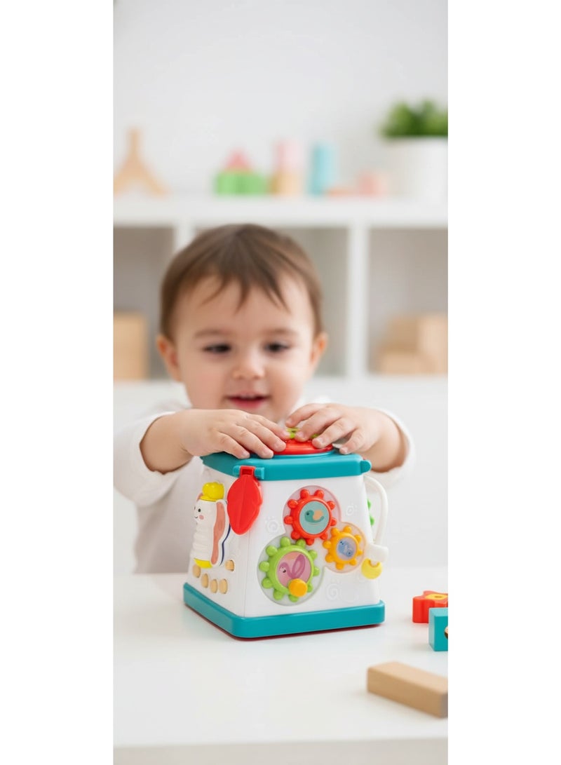 Bingo Baby Activity Cube | 6-in-1 Educational Learning Toy with Lights, Sounds & Gears | Montessori Sensory Toy for Toddlers | Developmental Toy for Kids 12+ Months - Image 1