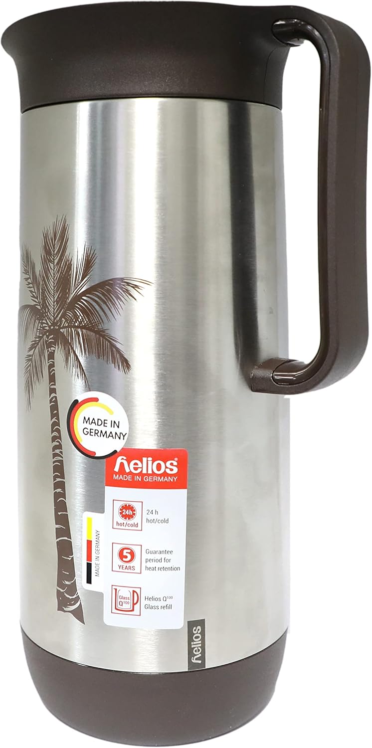Helios 1.0 L Stainless Steel Vacuum Flask with Palm Design - Image 2