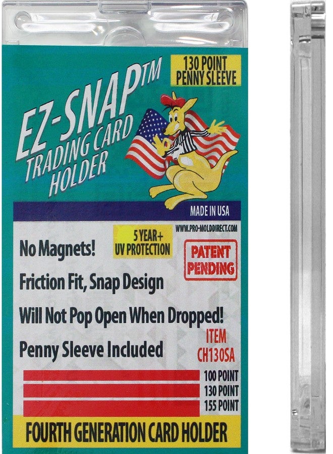Pro-Mold 5-Count Pro-Mold 130pt EZ-Snap Trading Card Holders Holds Sleeved Card UV Protection CH130SA - Image 2