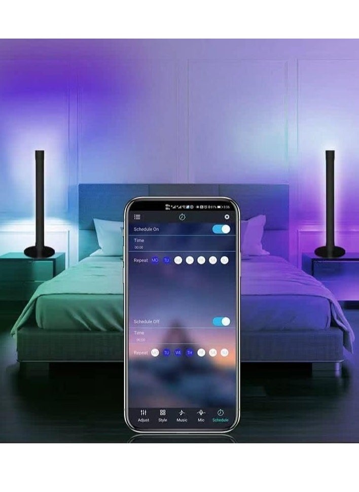 ELTRAZONE أشرطة إضاءة LED RGB الذكية للإضاءة المحيطة للتلفاز، الكمبيوتر، وزينة الغرفة، أضواء تدفق الشاشة بتقنية البلوتوث مع التحكم عبر التطبيق، أضواء الألعاب المتغيرة الألوان للأفلام، الترفيه، وأجواء المنزل – مثالية لغرفة المعيشة وغرفة النوم (عبوة 2) - Image 3