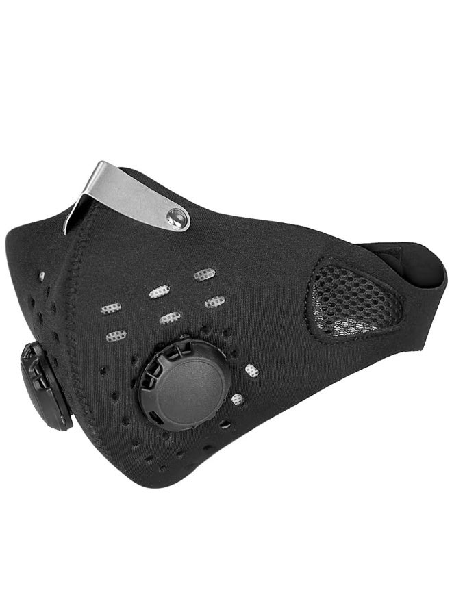 Vent Summer Motorcycle Mask – Lightweight Half-Face Dust Protection with PM2.5 Filter | Breathable Riding Mask for Men/Women (Black) - Image 3