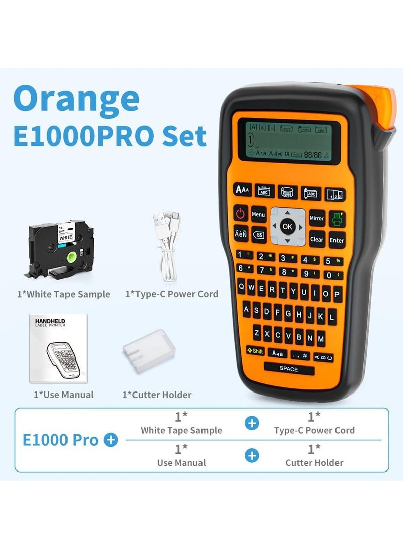 AIMO E1000 PRO - Handheld Label Printer (Type-C, Arabic Version, Orange) - Image 2