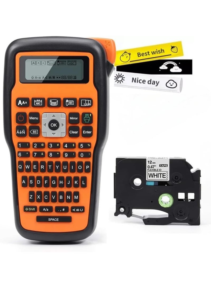 AIMO E1000 PRO - Handheld Label Printer (Type-C, Arabic Version, Orange) - Image 1