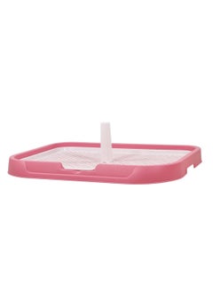 NNC PETS Dog potty training toilet for medium to large breeds, Plastic dog pee pad holder with Column, and Removable grid design, Detachable and easy-to-clean dog potty tray 54 cm (Pink)  - Image 1