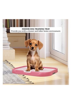 NNC PETS Dog potty training toilet for medium to large breeds, Plastic dog pee pad holder with Column, and Removable grid design, Detachable and easy-to-clean dog potty tray 54 cm (Pink)  - Image 5