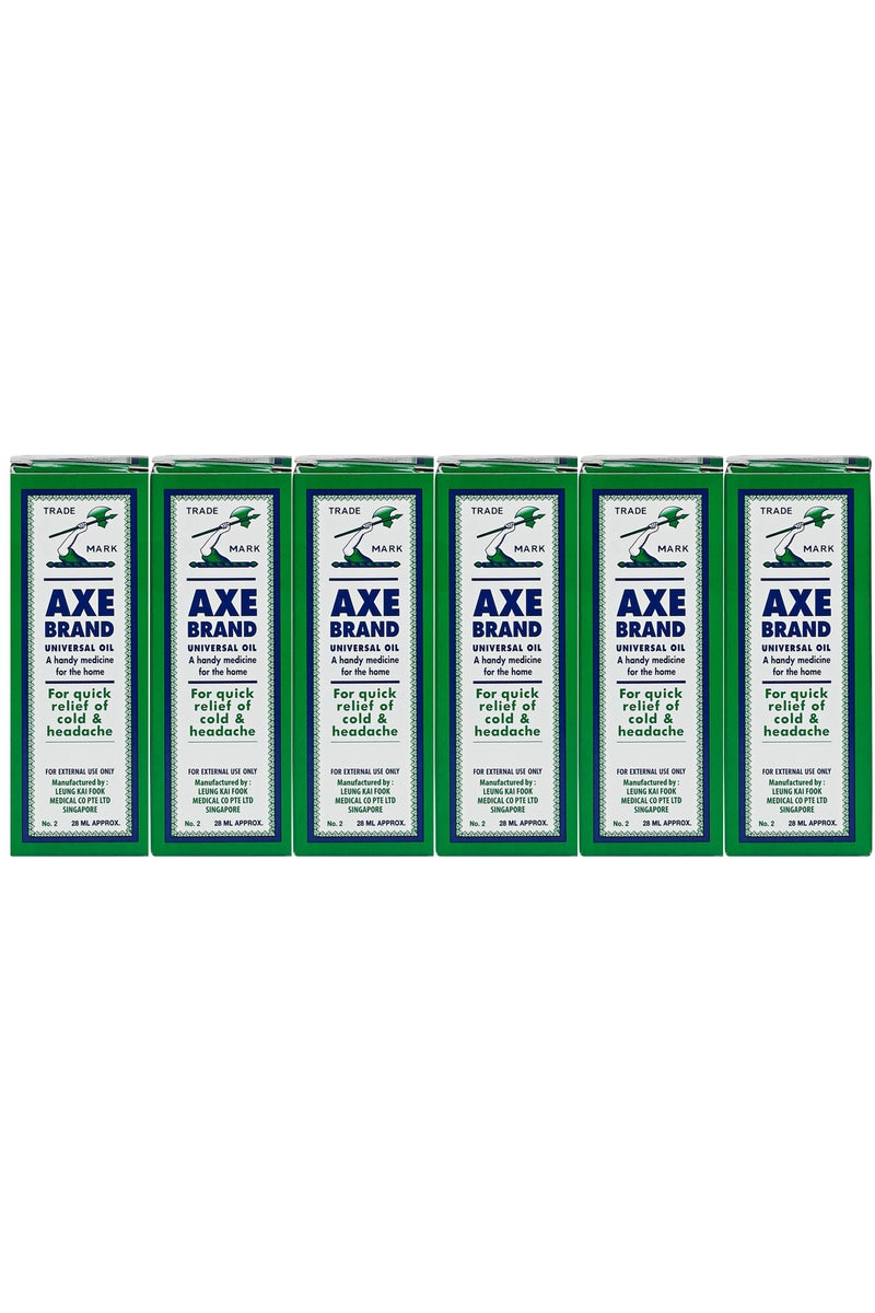 Axe Universal Oil For Quick Relief Of Cold And Headache 28ml (Pack of 6) - Image 1