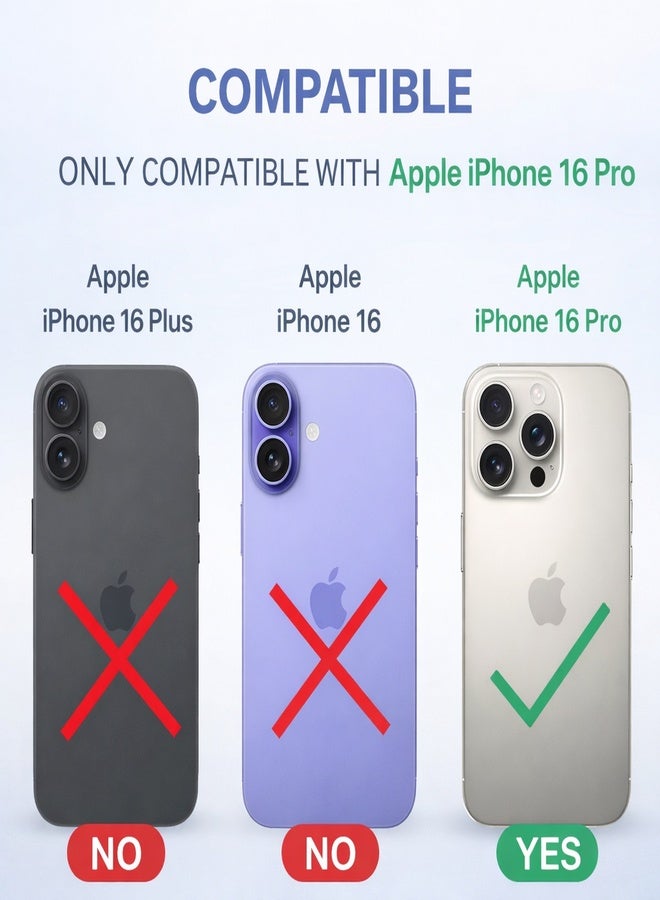 VR CREATIVE Premium Clear Magnetic Case for Apple iPhone 16 Pro (6.3-Inch) – MagSafe Compatible, Anti-Yellowing Slim Transparent Protective Phone Case - Image 2