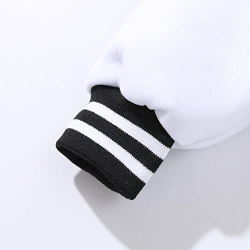 Mowbeat Kids Hooded Baseball Jacket Boys Varsity Jackets Sports Track Coat Top for Girl Outerwear (HOOD, 7-8Years) - Image 4