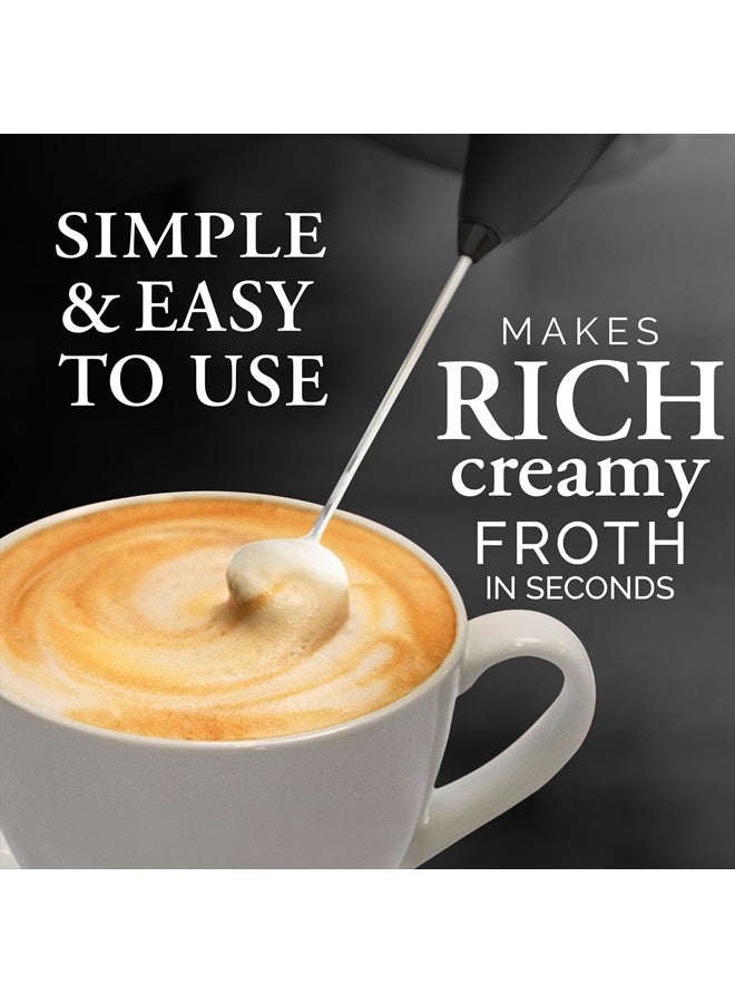 Zulay Kitchen عصا رغوة الحليب من سلسلة Executive - حامل مطور ومحسن - هدية قهوة مثالية - صانع رغوة قهوة محمول باليد للاتيه - خلاط حليب كهربائي محمول للكابتشينو - Image 2