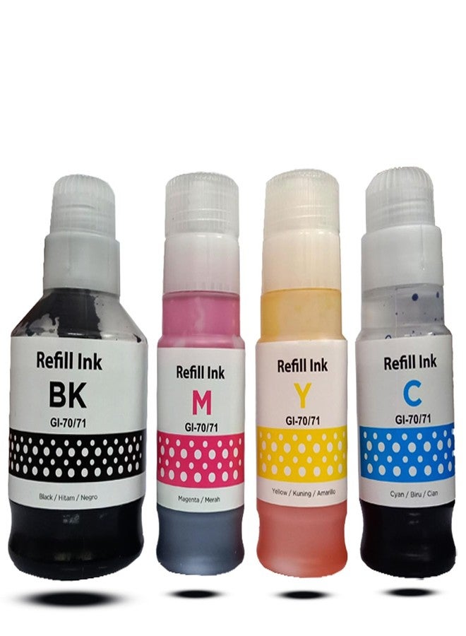 Hynear GI-70 Refil Ink Bottle Suitable for PIXMA GM2070, GM4070, G5070, G7070 Printers Black, Cyan, Magenta & Yellow(170ml X 1Bottle/Black + 70ml X 3Bottle/ Color) - Image 3