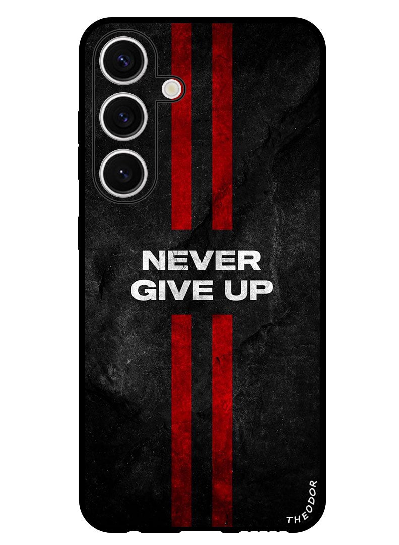 Theodor Protective Case Anti Scratch Shock Proof Bumper Cover For Samsung Galaxy S24 Never Give up stripes - Image 1