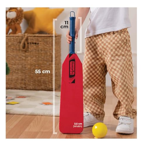 Lifelong Foam Cricket Bat & Ball Set for Kids with Easy-Grip Handle | Safe Non-Toxic | Indoor & Outdoor Play Cricket-Kit for Kids 1–4 Years | Red - Image 4