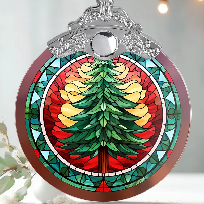 Jocidea Christmas الحلي الشجرة عيد الميلاد ديكور الحلي لعيد الميلاد شجرة عيد الميلاد الحلي الزخارف الزجاج ملون الزجاج الزخارف وأفكار الهدايا عيد الميلاد - Image 1