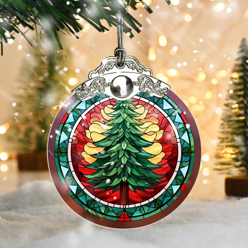 Jocidea Christmas الحلي الشجرة عيد الميلاد ديكور الحلي لعيد الميلاد شجرة عيد الميلاد الحلي الزخارف الزجاج ملون الزجاج الزخارف وأفكار الهدايا عيد الميلاد - Image 5