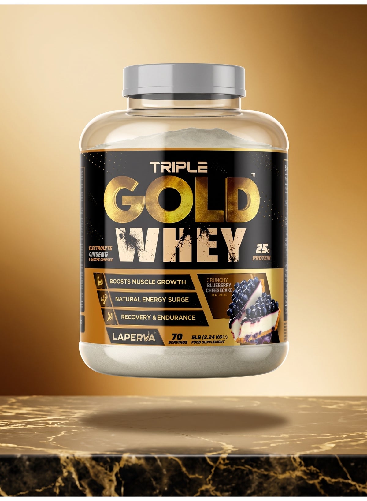 Laperva Triple Gold Whey Crunchy Blueberry Cheesecake 5lbs