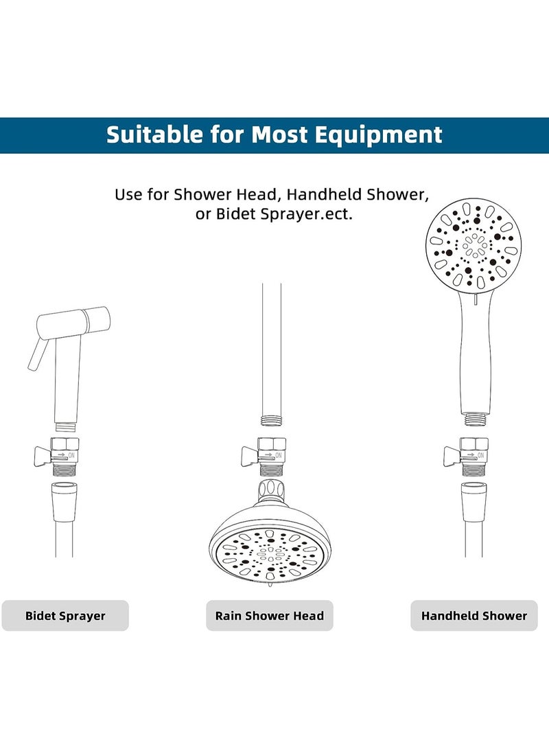 Water Flow Control Valve, Angle Simple Brass Shut Off Valve G1/2 Brass Shut-off Valve with Handle for Handheld Shower, Water Volume Pressure Adjust Valve, Shower Head Flow Control Valve  - Image 4