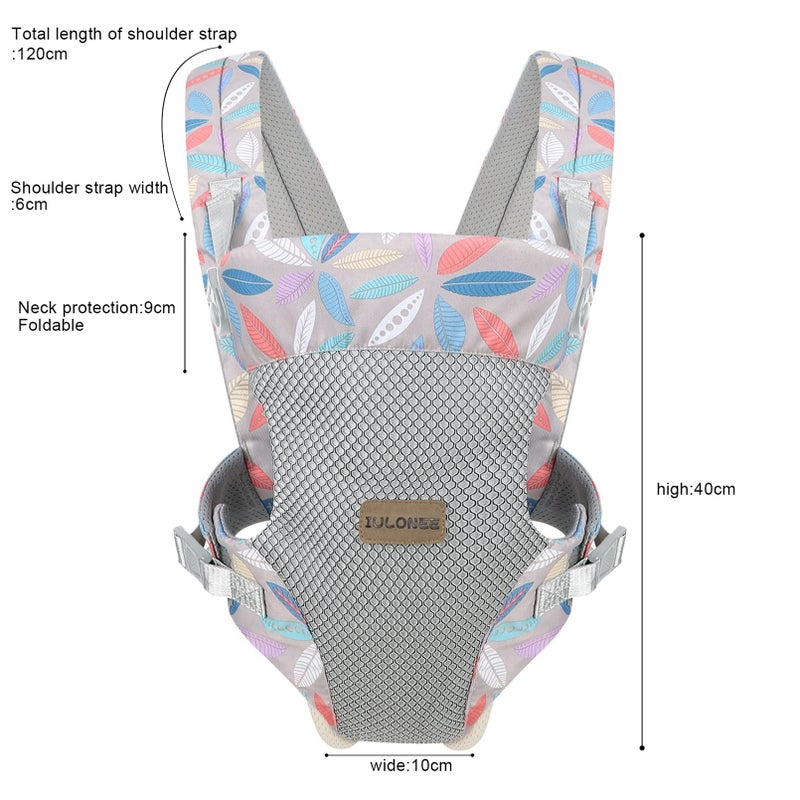 IULONEE Baby Carrier, Embrace Cozy 4-in-1 Infant Carrier Ergonomic Adjustable Holder Portable Convertible Front and Back Backpack Carry for Infants Toddlers Babies Girl and Boy 7-45 Pounds (Blue) - Image 5