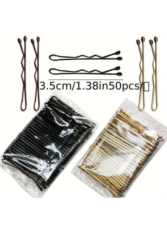 50 Pcs Mini Metal Hair Clips Brown 1.38 Inch Cute Hollow Design Durable Hair Fasteners For Styling And Hair Care - Image 4