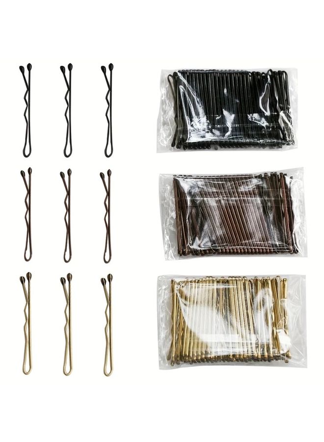 50 Pcs Mini Metal Hair Clips Brown 1.38 Inch Cute Hollow Design Durable Hair Fasteners For Styling And Hair Care - Image 1