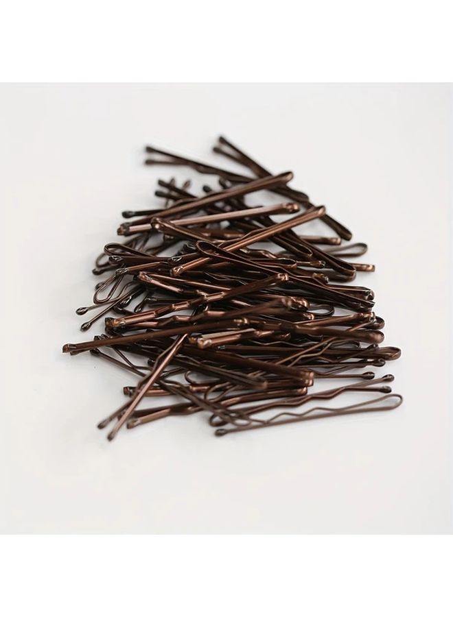 50 Pcs Mini Metal Hair Clips Brown 1.38 Inch Cute Hollow Design Durable Hair Fasteners For Styling And Hair Care - Image 2