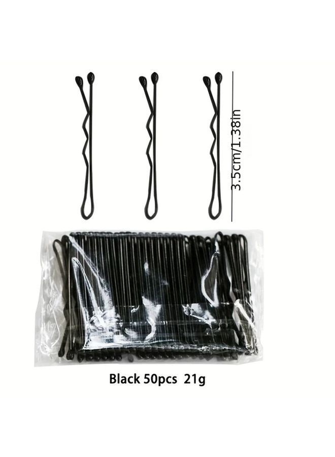 50 Pcs Mini Metal Hair Clips Brown 1.38 Inch Cute Hollow Design Durable Hair Fasteners For Styling And Hair Care - Image 3
