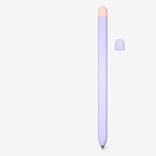 Valente Ultra-Thin Silicone Sleeve for Galaxy Tab Pencil - Compatible with S7/S8/S9 Series - Enhanced Grip, Protective Cover (Purple & Pink) - Image 1