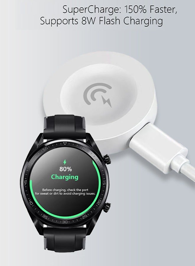 DUDAO DUDAO 8W PD Fast Wireless Charger with USB-C Connector – Magnetic Charging Pad for iPhone, Samsung, AirPods – Nylon Braided Cable, Portable Charging Station for Home/Office - Image 2