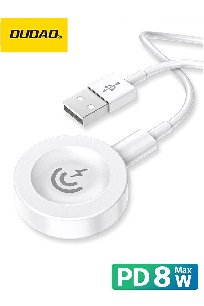 DUDAO DUDAO 8W PD Fast Wireless Charger with USB-C Connector – Magnetic Charging Pad for iPhone, Samsung, AirPods – Nylon Braided Cable, Portable Charging Station for Home/Office - Image 1