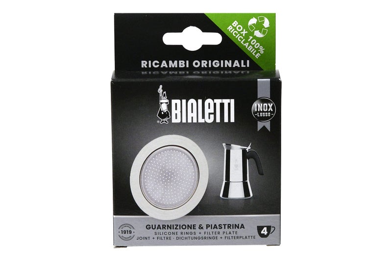Bialetti Replacement Gasket and Filter Set SS 4 Cup