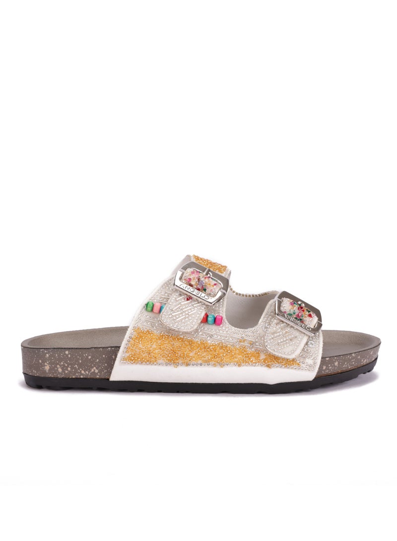 Women's Double Strap Embellished Slipper - Comfortable and Fashionable Design  - Image 4