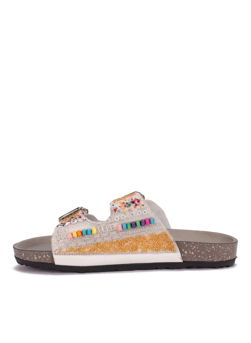 Women's Double Strap Embellished Slipper - Comfortable and Fashionable Design  - Image 5