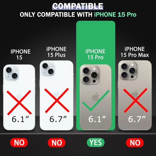 Elzzi Microfiber Logo Cut Cover Compatible for iPhone 15 Pro Case Liquid Silicone Cases Non-Slip Full Body Protective Covers Shockproof Back Cover with High Raised Camera (6.1 inch, Titanium Blue) - Image 2