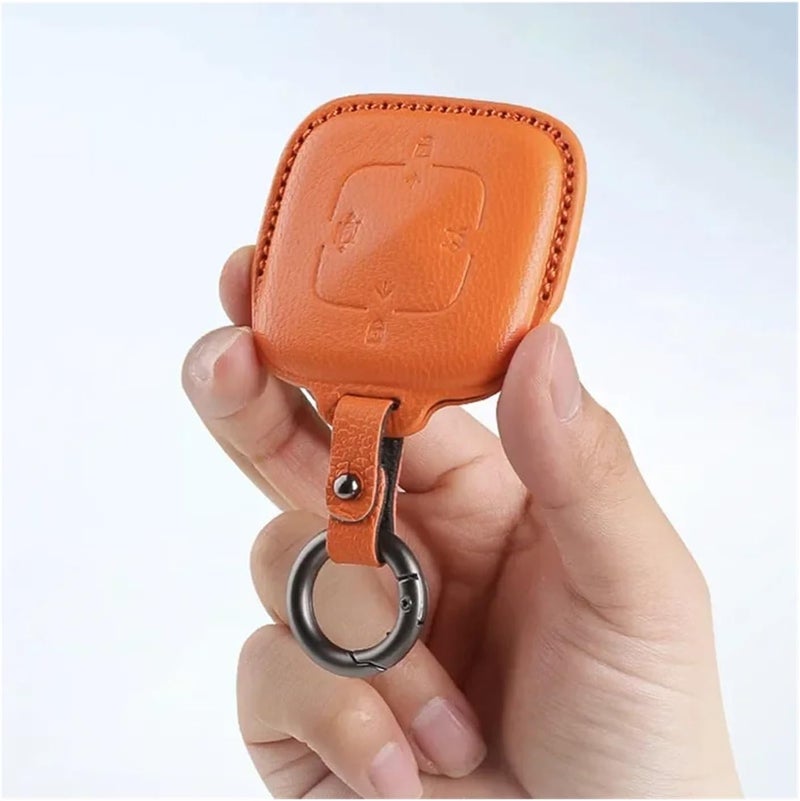Compatible for ZEEKR 001 X 2021 2022 2023 Car Sheepskin Key Fob Shell Case Cover Remote Key Chains Accessories Key Bag Keychain(Black,001) - Image 5