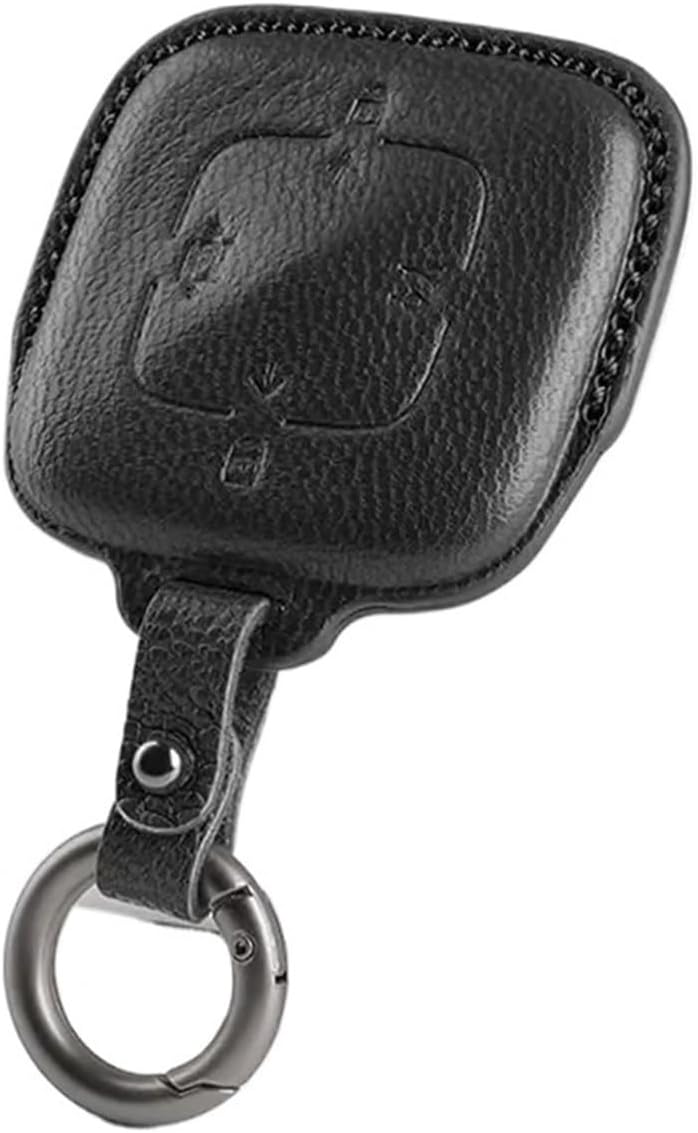 Compatible for ZEEKR 001 X 2021 2022 2023 Car Sheepskin Key Fob Shell Case Cover Remote Key Chains Accessories Key Bag Keychain(Black,001) - Image 1