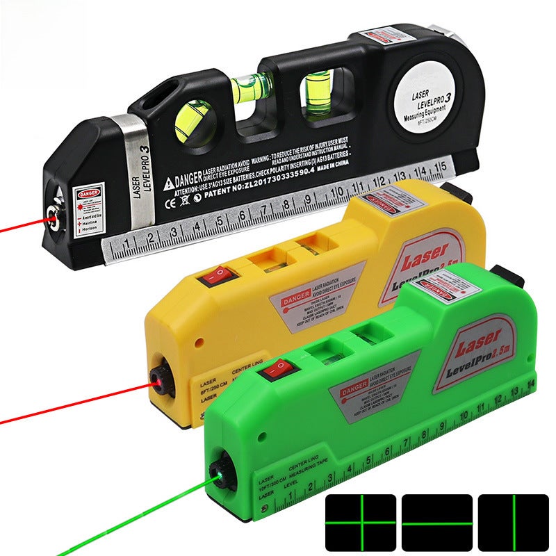 Portable decoration measuring tool 4 in 1 laser level laser tape with infrared small level(Green laser horizontal tape measure) - Image 2