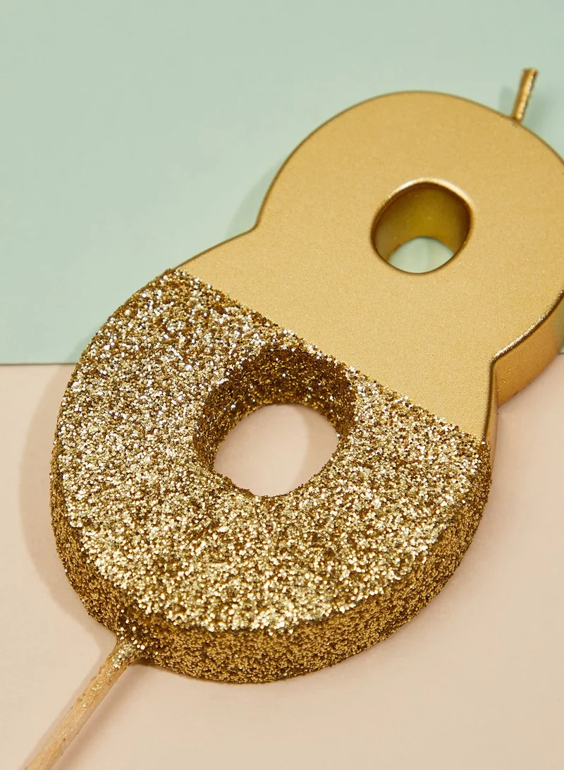 Talking Tables We Heart Birthdays Glitter Number Candle 8