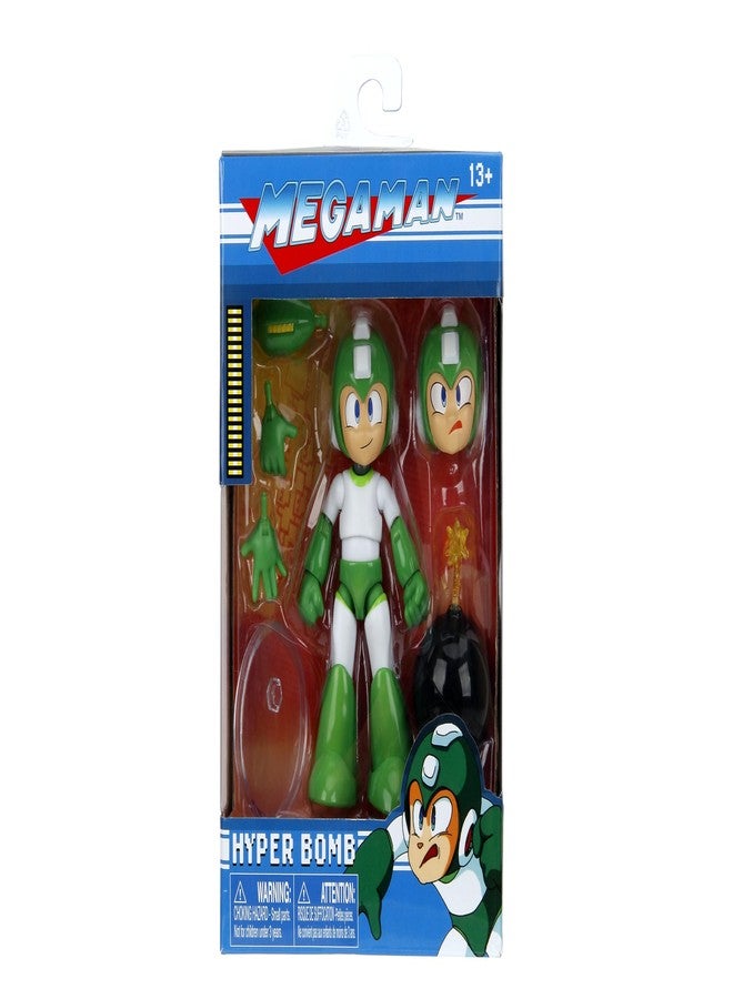 Jada Mega Man Hyper Bomb - 1:12 Scale Action Figure, Wave 2 - Over 15 Points of Articulation, Alternate Hands & Head, Bomb Accessory - Image 5