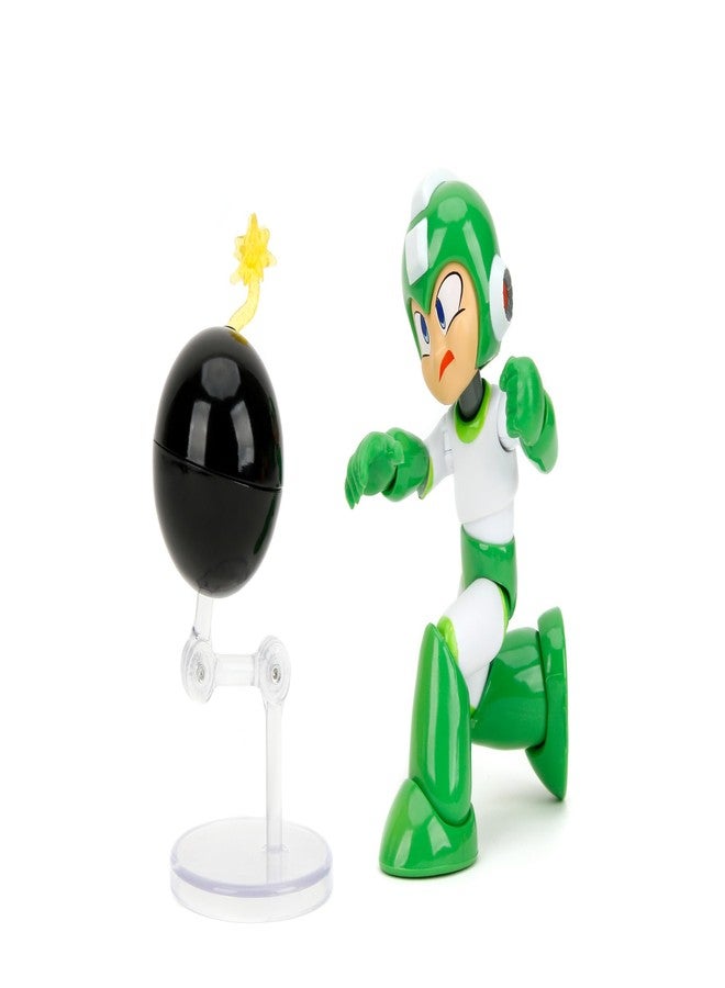 Jada Mega Man Hyper Bomb - 1:12 Scale Action Figure, Wave 2 - Over 15 Points of Articulation, Alternate Hands & Head, Bomb Accessory - Image 1