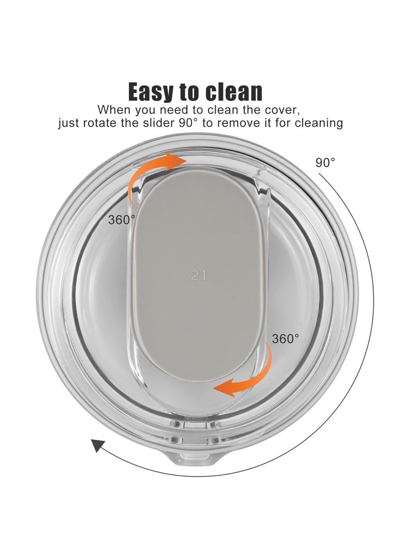 KASTWAVE 2pcs Replacement Lids Compatible with Yeti,Magnetic Tumbler Lid, Reusable Top Replacement for Yeti Rambler 20 oz Travel Mug Caps Replacement, Spill Proof Tumbler Cover - Image 3