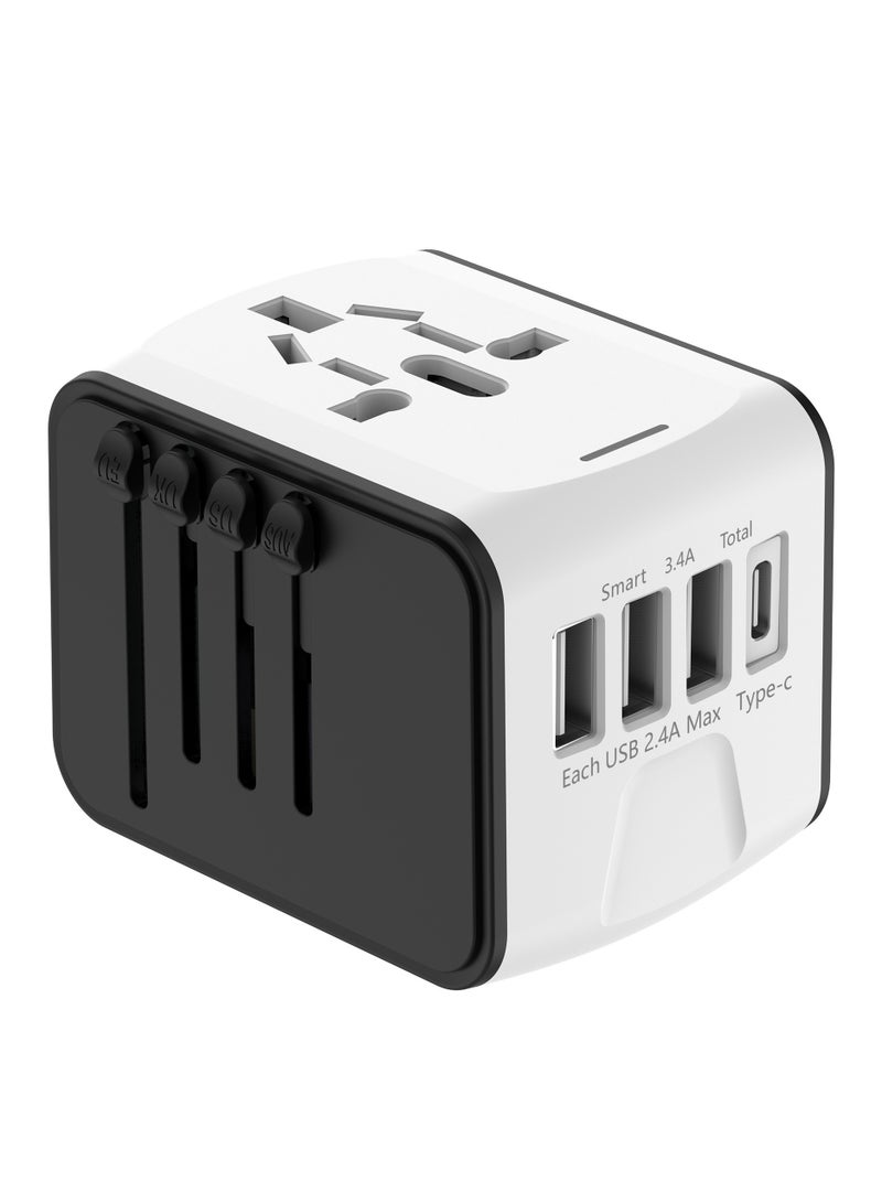 Universal Travel Adapter with Multi-USB and Type-C Port with Overcurrent Protection - Image 2