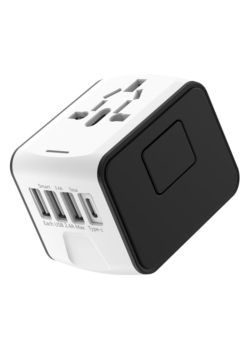 Universal Travel Adapter with Multi-USB and Type-C Port with Overcurrent Protection - Image 1