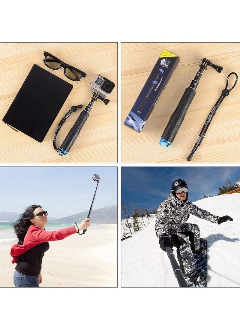 Selfie Stick 19” Waterproof Hand Grip Adjustable Extension Monopod Pole Compatible With GoPro Hero 9 8 7 6 5 4 3+ 3 2 1 Session  - Image 4