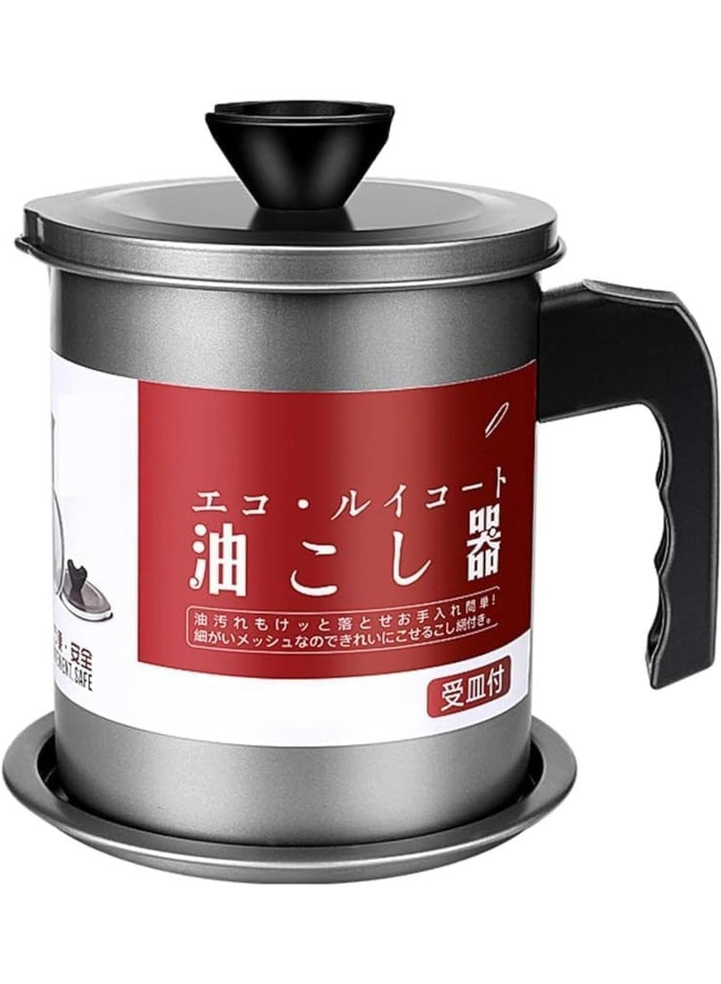 Kitchen Oil Strainer Pot with Filter – 1.4L Stainless Steel Oil Dispenser & Storage Container - Image 5