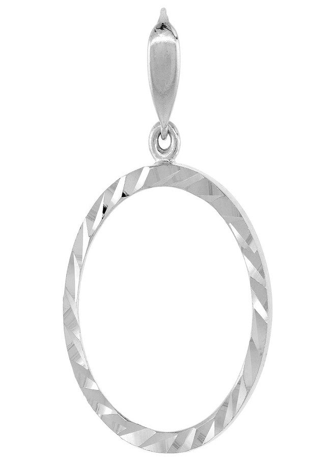 سابرينا سيلفر إطار من الفضة الإسترلينية والنيكل، 21 مم، عملات معدنية، ظهر شوكي، قطع ماسي، عملة 5 سنتات غير متضمنة - Image 2