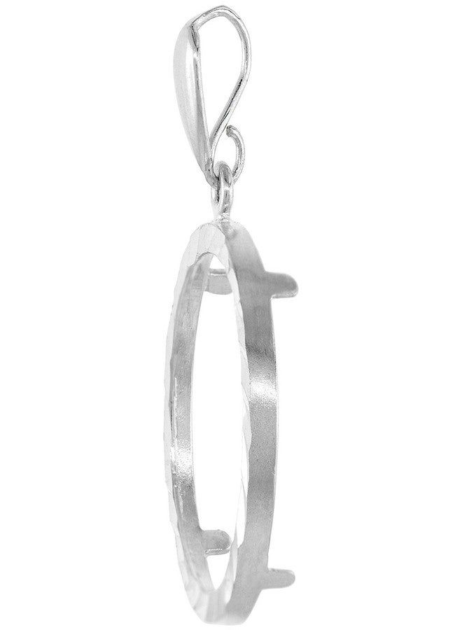 سابرينا سيلفر إطار من الفضة الإسترلينية والنيكل، 21 مم، عملات معدنية، ظهر شوكي، قطع ماسي، عملة 5 سنتات غير متضمنة - Image 3