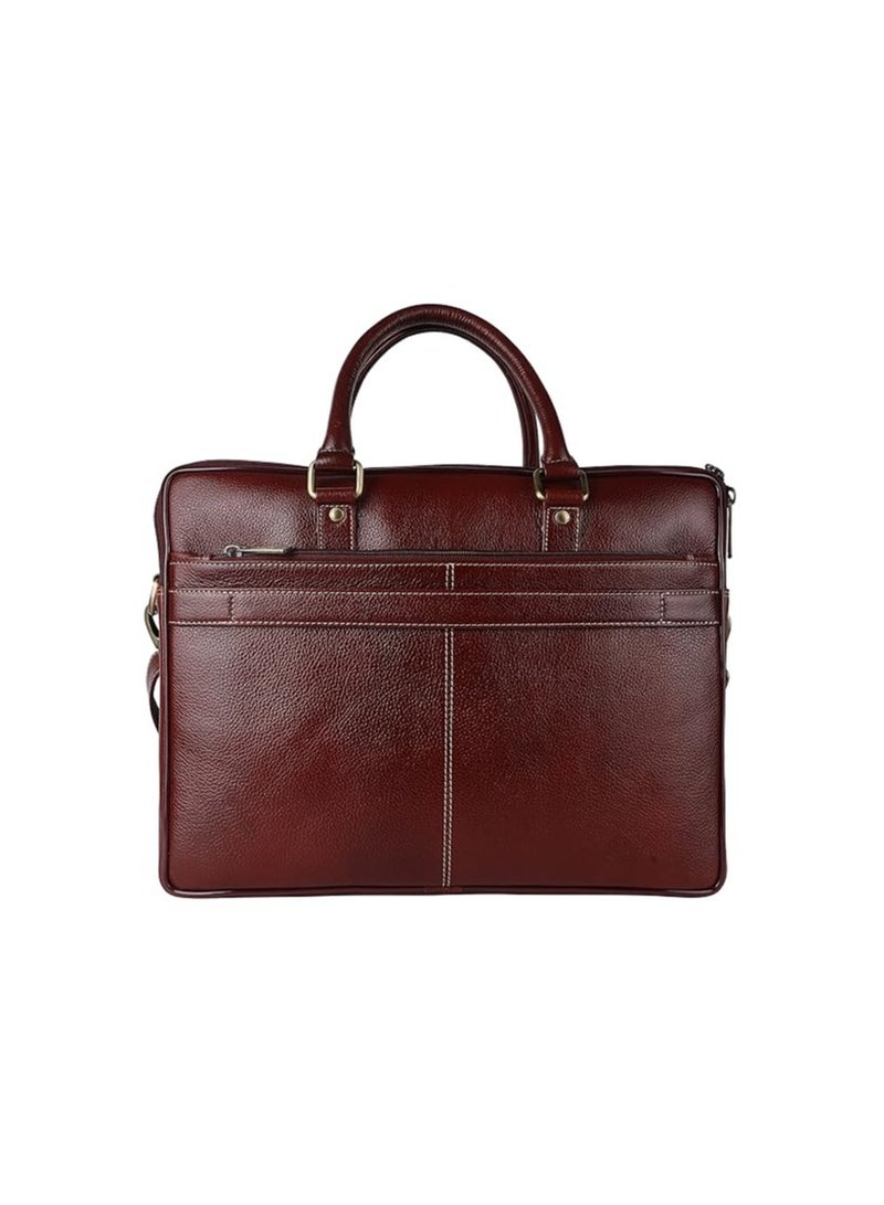 HAMMONDS FLYCATCHER HAMMONDS FLYCATCHER Genuine Leather Laptop Bag for Men/Office Bag for Men, Black|Fits Upto 16 Inch Laptop/MacBook|Leather Bag with Shoulder Straps |Laptop Messenger Bag/Leather Bag for Men  - Image 1