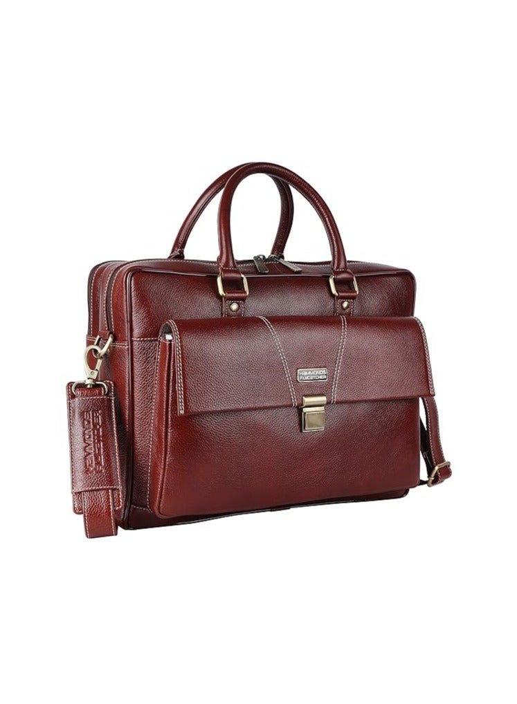 HAMMONDS FLYCATCHER HAMMONDS FLYCATCHER Genuine Leather Laptop Bag for Men/Office Bag for Men, Black|Fits Upto 16 Inch Laptop/MacBook|Leather Bag with Shoulder Straps |Laptop Messenger Bag/Leather Bag for Men  - Image 2