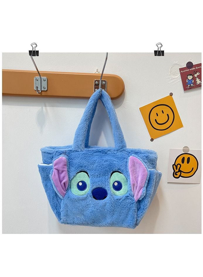 Cartoon Lucifer Cat Plush Tote Bag Portable Makeup Storage Bag All-In-One Portable Travel Makeup Storage Bag  - Image 4